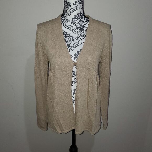 White stag women's medium cardigan. The color is labeled as brown stone. - Picture 1 of 8